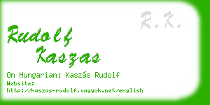 rudolf kaszas business card