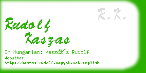 rudolf kaszas business card